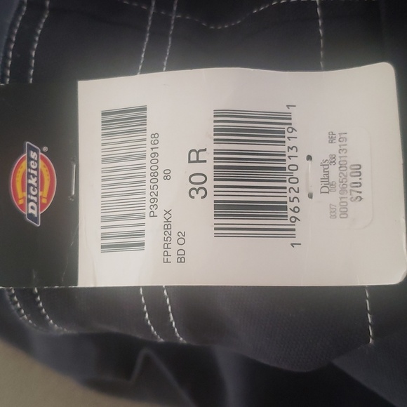 Dickies 30 Cargo Retro Sporty Utility Black Cropped Cotton Mid Rise - Picture 3 of 9